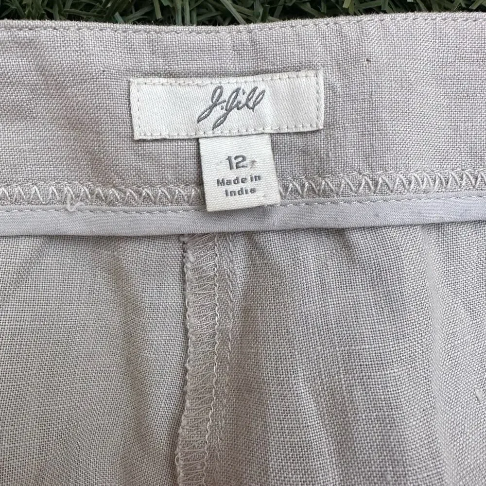 J.Jill Womens 100% Linen Wide Leg Pants Quiet Luxury Flowy Lagenlook Trousers 12 - Picture 4 of 10